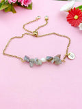 Labradorite Pearl Bracelet, Gold Natural Labradorite Gemstone Jewelry, N6116A