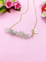 Morganite Necklace, Gold Necklace, Natural Morganite Gemstone Jewelry, N6118