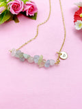Morganite Necklace, Gold Necklace, Natural Morganite Gemstone Jewelry, N6118