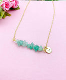 Green Aventurine Necklace, Gold Necklace, Natural Green Aventurine  Gemstone Jewelry, N6121
