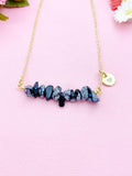 Snowflake Obsidian Necklace, Gold Necklace, Natural Snowflake Obsidian Gemstone Jewelry, N6128