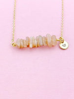 Sunstone Necklace, Gold Necklace, Natural Sunstone Gemstone Jewelry, N6130