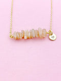 Sunstone Necklace, Gold Necklace, Natural Sunstone Gemstone Jewelry, N6130