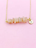 Sunstone Necklace, Gold Necklace, Natural Sunstone Gemstone Jewelry, N6130