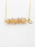 Sunstone Necklace, Gold Necklace, Natural Sunstone Gemstone Jewelry, N6130