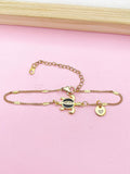 Sea Turtle Bracelet, Gold Natural, Black, N6135B