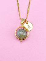 Labradorite Necklace, Natural Labradorite Gemstone Jewelry, Gold Necklace, N6142