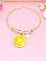 Orange Slice Charm Gold Bracelet, N26