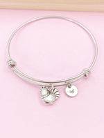 Chicken Charm Silver Bracelet, B310B