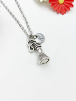 Torch Flashlight Charm Silver Necklace, N1460C