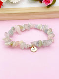 Morganite Bracelet, Natural Morganite Gemstone Jewelry, N6302