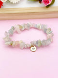 Morganite Bracelet, Natural Morganite Gemstone Jewelry, N6302