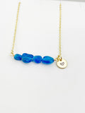 Apatite Necklace, Gold Natural Apatite Gemstone Jewelry, Bracelet Option, N6304