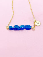 Apatite Necklace, Gold Natural Apatite Gemstone Jewelry, Bracelet Option, N6304