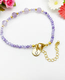 Amethyst Bracelet, Natural Amethyst Gemstone Jewelry, N6313