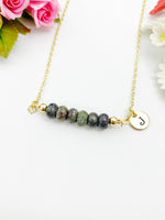 Dragon Blood Jasper Necklace, Gold Natural Dragon Blood Jasper Gemstone Jewelry, Bracelet Option, N6317