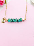 African Turquoise Jasper Necklace, Gold Natural African Turquoise Jasper  Gemstone Jewelry, Bracelet Option, N6321