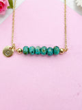 African Turquoise Jasper Necklace, Gold Natural African Turquoise Jasper  Gemstone Jewelry, Bracelet Option, N6321