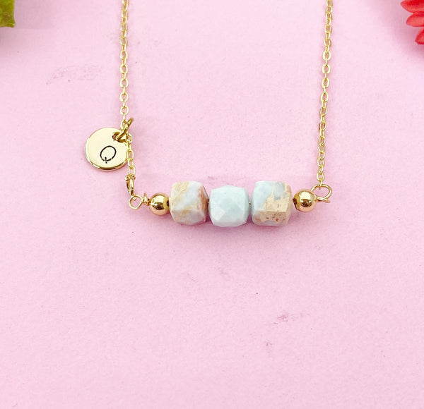 Shoushan Stone Necklace, Gold Synthetic Shoushan Stone Gemstone Jewelry, Bracelet Option, N6325