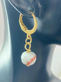 Shoushan Stone Gold Charm Earrings, Synthetic Shoushan Stone, N6326E