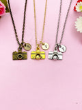 Camera Charm Necklace, Bronze Silver or Gold Option, Wedding Photographer Gifts, N46M