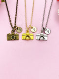 Camera Charm Necklace, Bronze Silver or Gold Option, Wedding Photographer Gifts, N5813Z