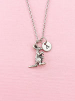 Silver Mother Kangaroo and Baby Charm Necklace,  N2000