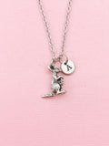 Silver Mother Kangaroo and Baby Charm Necklace,  N2000