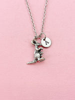 Silver Mother Kangaroo and Baby Charm Necklace,  N2000
