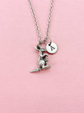 Silver Mother Kangaroo and Baby Charm Necklace,  N2000