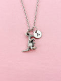 Silver Mother Kangaroo and Baby Charm Necklace,  N2000
