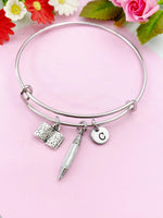 Pencil and Book Bracelet, N1095A
