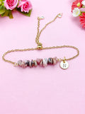 Rhodochrosite Bracelet in Silver or Gold, Natural Rhodochrosite Gemstone Jewelry, N6119B