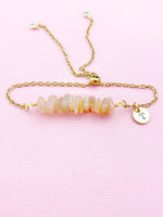 Sunstone Bracelet, Silver or Gold, Natural Sunstone Gemstone Jewelry, N6130B