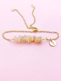 Sunstone Bracelet, Silver or Gold, Natural Sunstone Gemstone Jewelry, N6130B