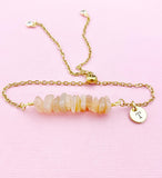 Sunstone Bracelet, Silver or Gold, Natural Sunstone Gemstone Jewelry, N6130B