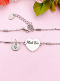 Mid Sis Bracelet, Heart, Big Sister Middle Sister Little Sister Bracelet, Sisters Jewelry, Sister Gift, D563