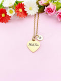 Mid Sis Necklace, Heart, Big Sister Middle Sister Little Sister, Sisters Jewelry, Sister Gift, D571