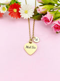 Mid Sis Necklace, Heart, Big Sister Middle Sister Little Sister, Sisters Jewelry, Sister Gift, D571