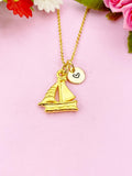 Sail Boat Charm Gold Necklace, N6146