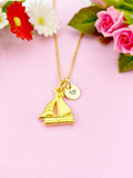 Sail Boat Charm Gold Necklace, N6146