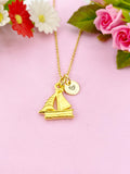 Sail Boat Charm Gold Necklace, N6146
