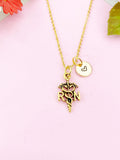 Registered Nurse RN Charm Gold Necklace, N6150
