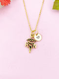 Registered Nurse RN Charm Gold Necklace, N6150