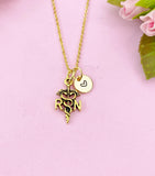 Registered Nurse RN Charm Gold Necklace, N6150