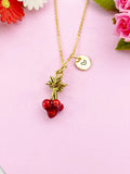 Turnip Charm Gold Necklace, Vegetable Vegi Jewelry, N6154