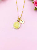 Lemon Slice Charm Gold Necklace, Foodie Jewelry, N6158