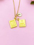 Holy Bible Charm Gold Necklace, N6166