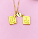 Holy Bible Charm Gold Necklace, N6166