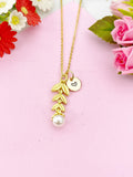 Olive Branch Charm Gold Necklace, N6174